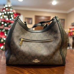 Coach Kristy Women’s Shoulder Bag -Black/Brown w/ Gold hardware (C6232)